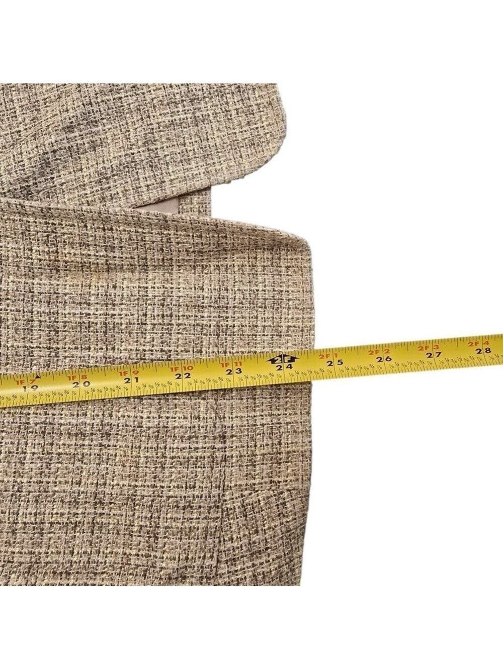 Talbots Vintage Tweed Linen Blend Peak Lapel Single Breasted Blazer Sz 8 - Picture 12 of 14